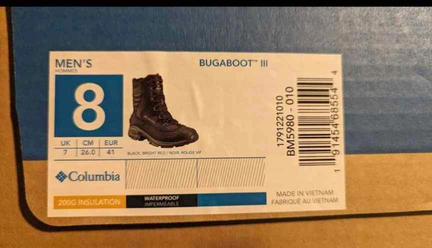 BNIB Columbia waterproof boots for hiking and winters. Size 8 - photo 5