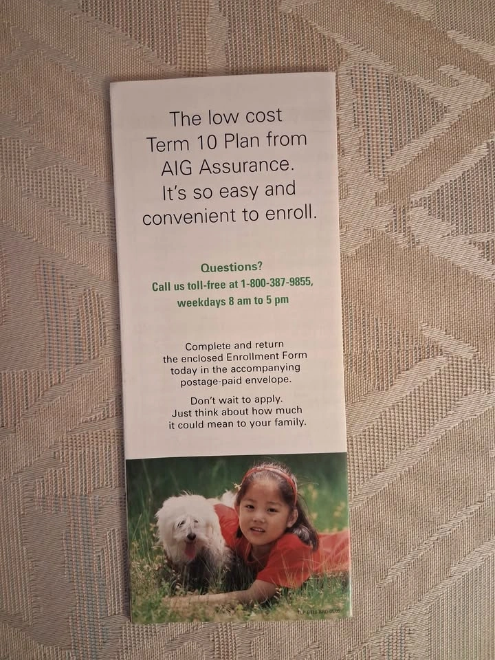 Vintage 2005 AIG Assurance Marketing Brochure Ephemera - photo 4