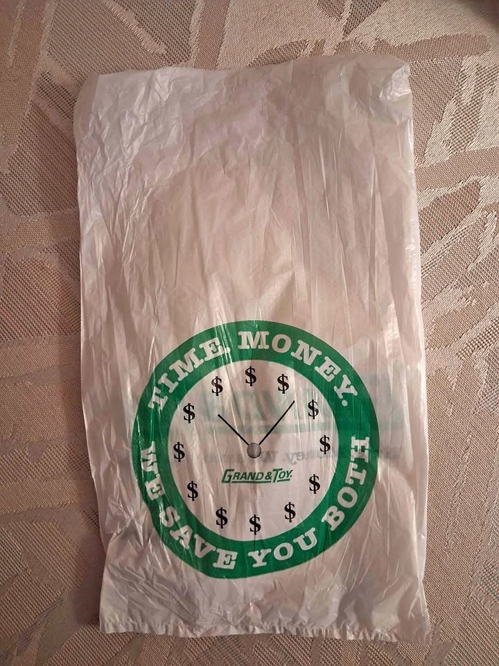 Vintage 1980's Grand & Toy small size plastic bag