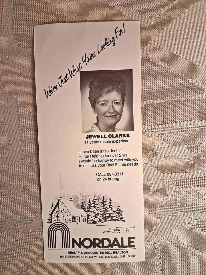 Vintage 1986 Nordale Real Estate pamphlet Mississauga