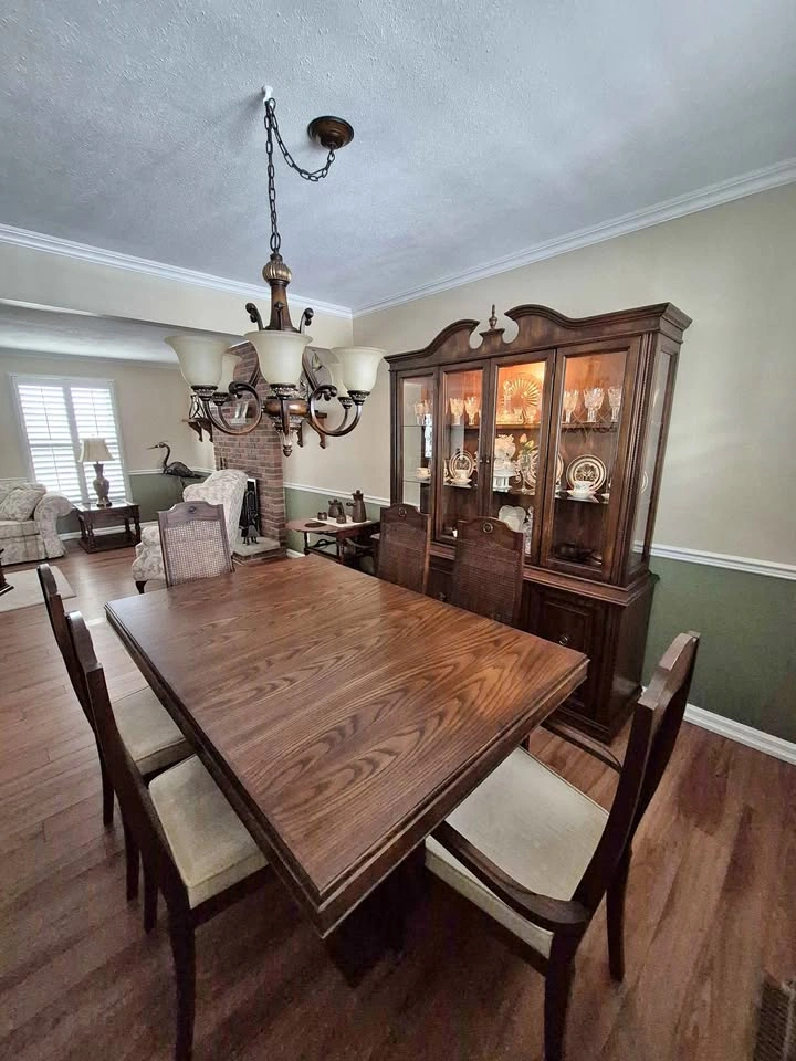 Vintage oak dining room set