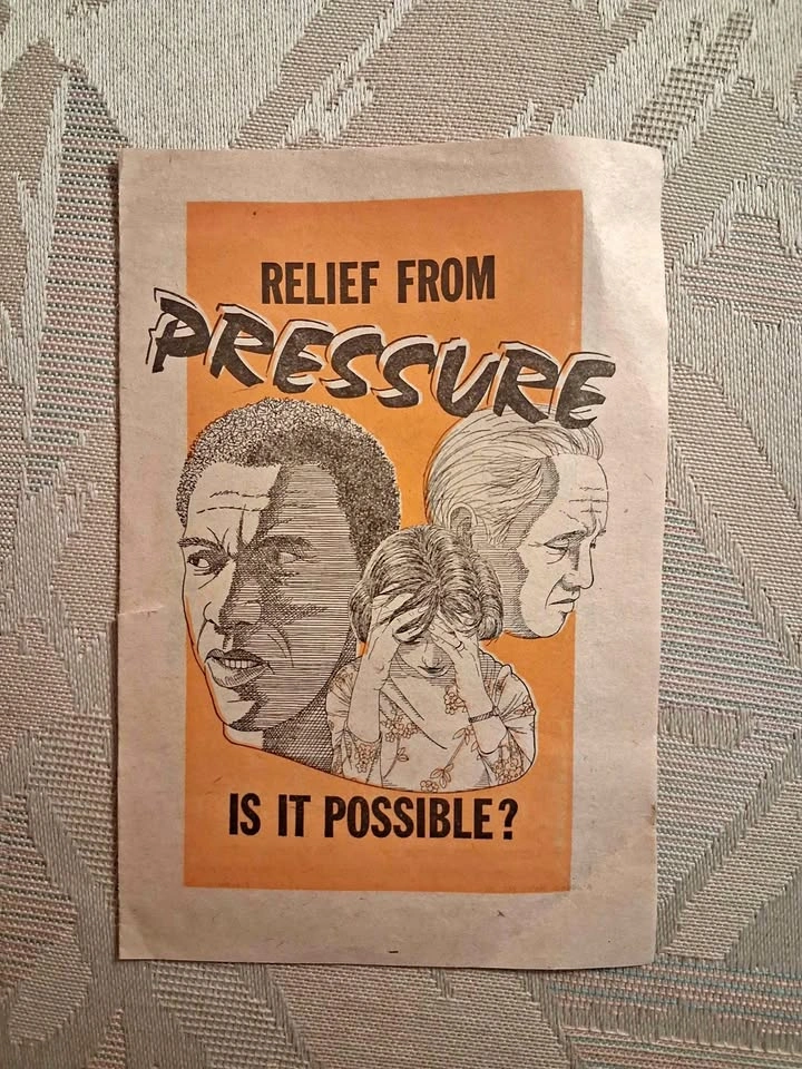 Vintage 1978 Religious Pamphlet - Relief From Pressure