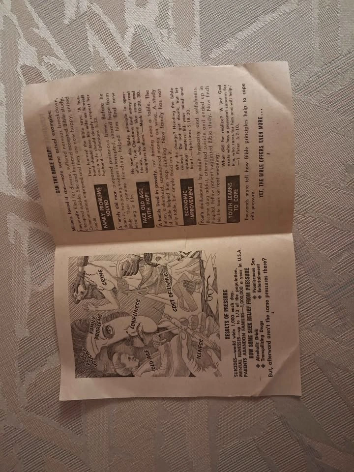 Vintage 1978 Religious Pamphlet - Relief From Pressure - photo 2