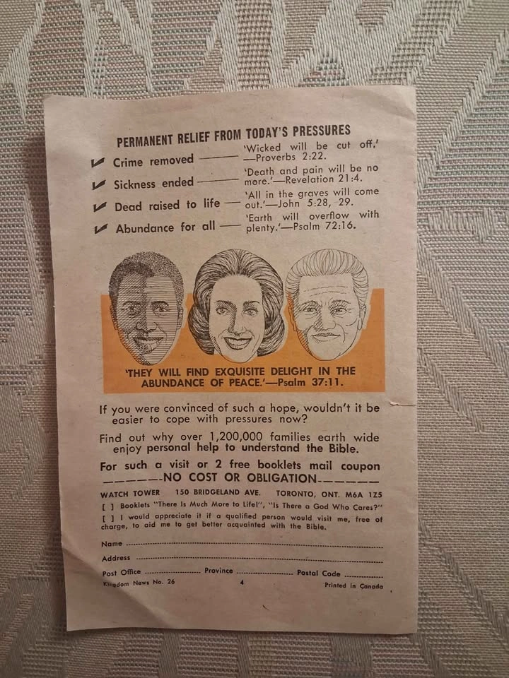 Vintage 1978 Religious Pamphlet - Relief From Pressure - photo 3