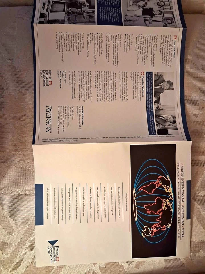 Vintage 1987 Ryerson Polytechnical Institute Brochure & Program