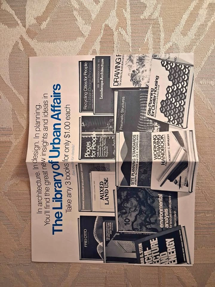 Vintage 1979 "The Library of Urban Affairs" Book Club Brochure