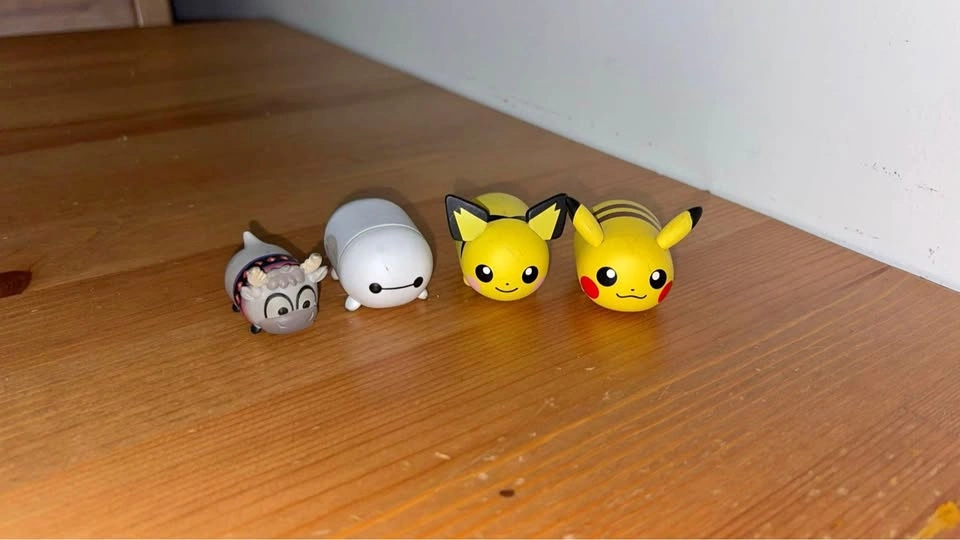 Disney and Pokemon Tsum Tsum Vinyl Figures - Pikachu, Baymax, Sv