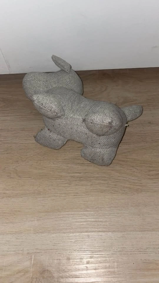 Grey Herringbone Dog Doorstop - photo 2