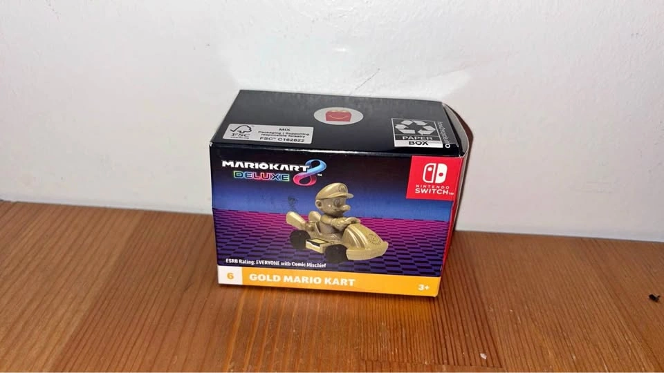 McDonald's Mario Kart 8 Deluxe Gold Mario Kart Toy