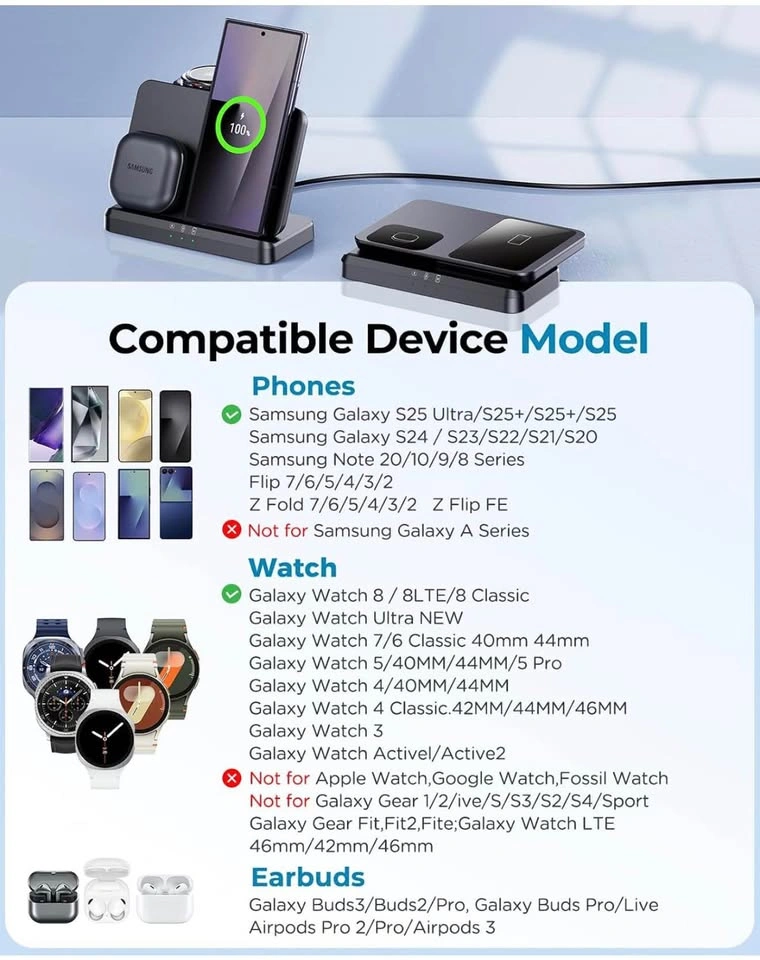 New 3 in 1 Wireless Charging Station - photo 3