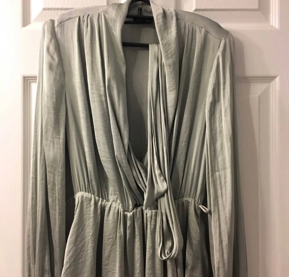 Silky dress with belt US4 - photo 2