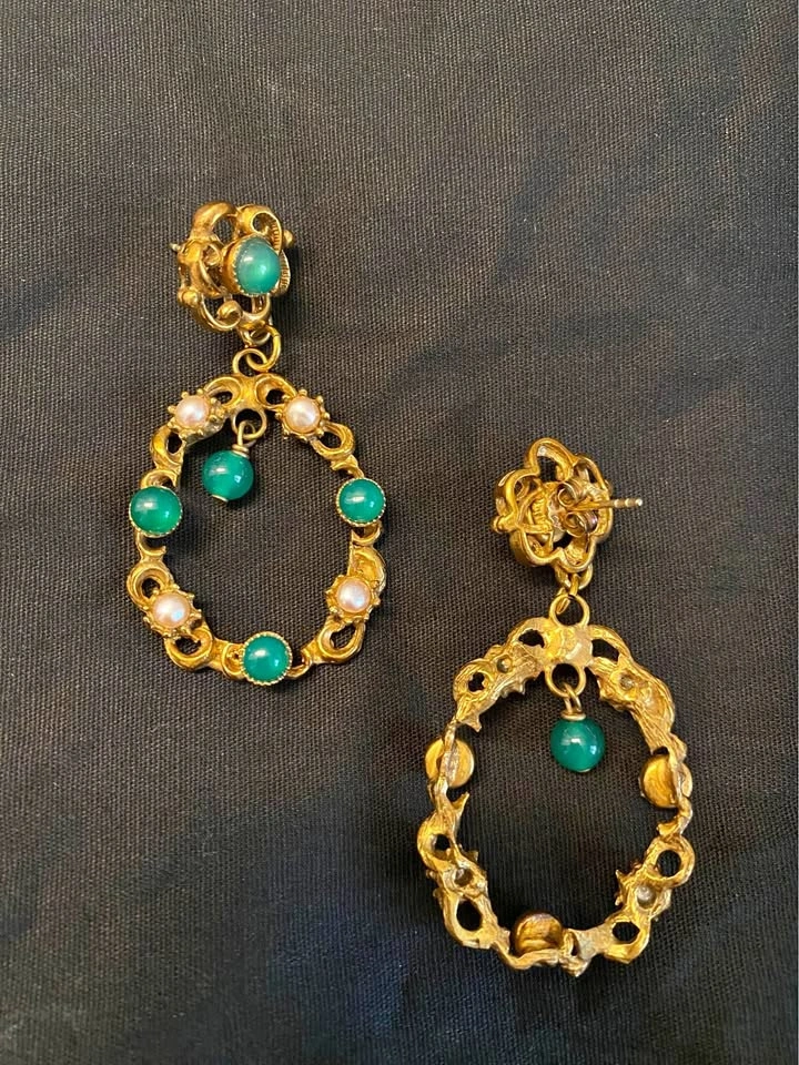 Vintage jade earrings