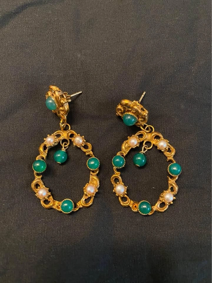 Vintage jade earrings - photo 2