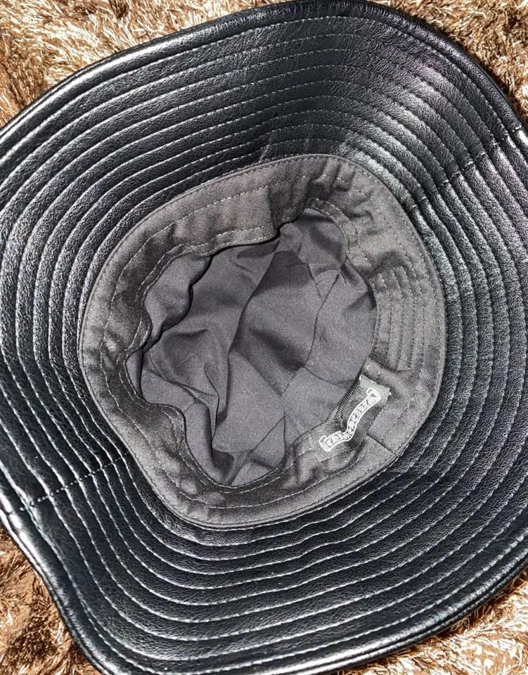 Adjustable leather Bucket hat UNISEX - photo 2