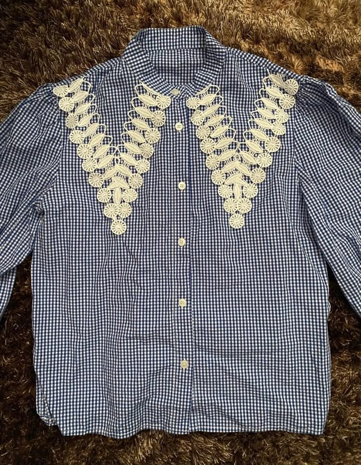 Blouse with lace collar XS - photo 2