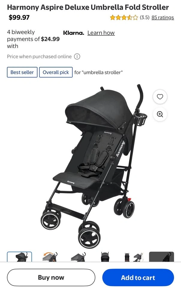 harmony juvenile umbrella stroller LIKE New - photo 4