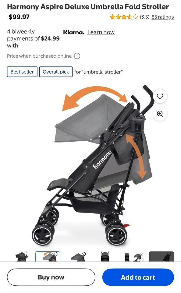 harmony juvenile umbrella stroller LIKE New - photo 5