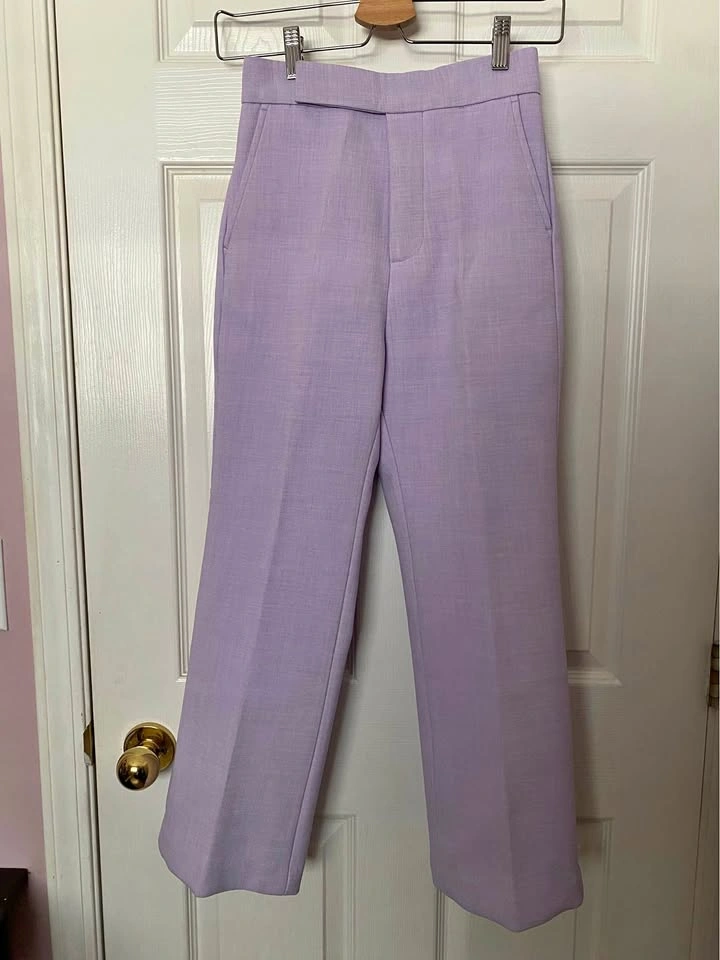 FINE QUALITY Textured trousers XS