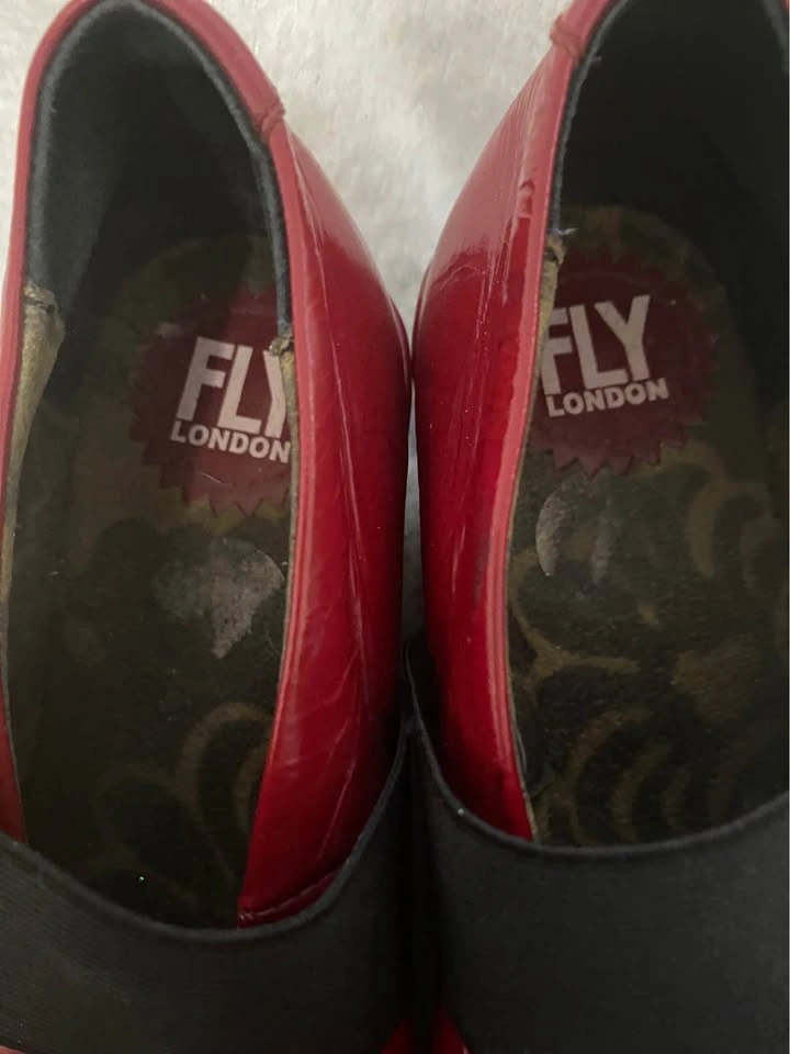 Fly London Red Leather Wedge Mary Jane Shoes – EU 38 - photo 2