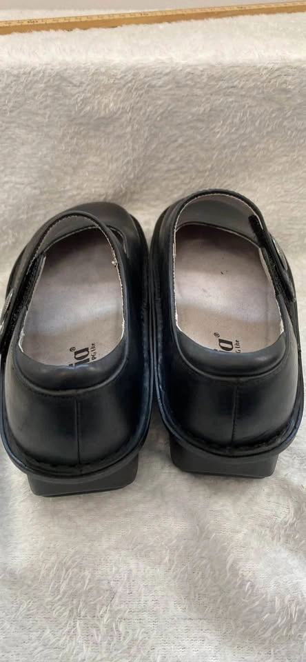 Alegria Black Leather Mary Jane Shoes Size 36 - photo 4