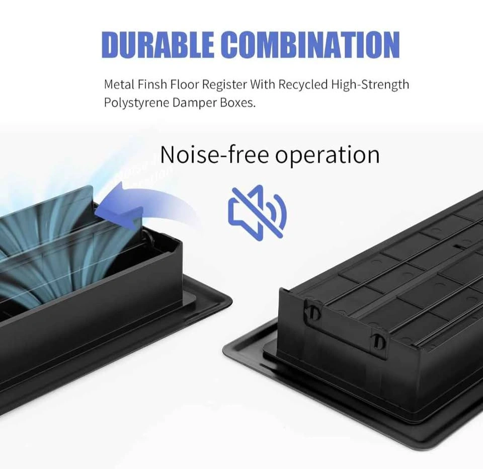 BYEWIRE Floor Register 6x14 - 4 Pack Black - photo 4