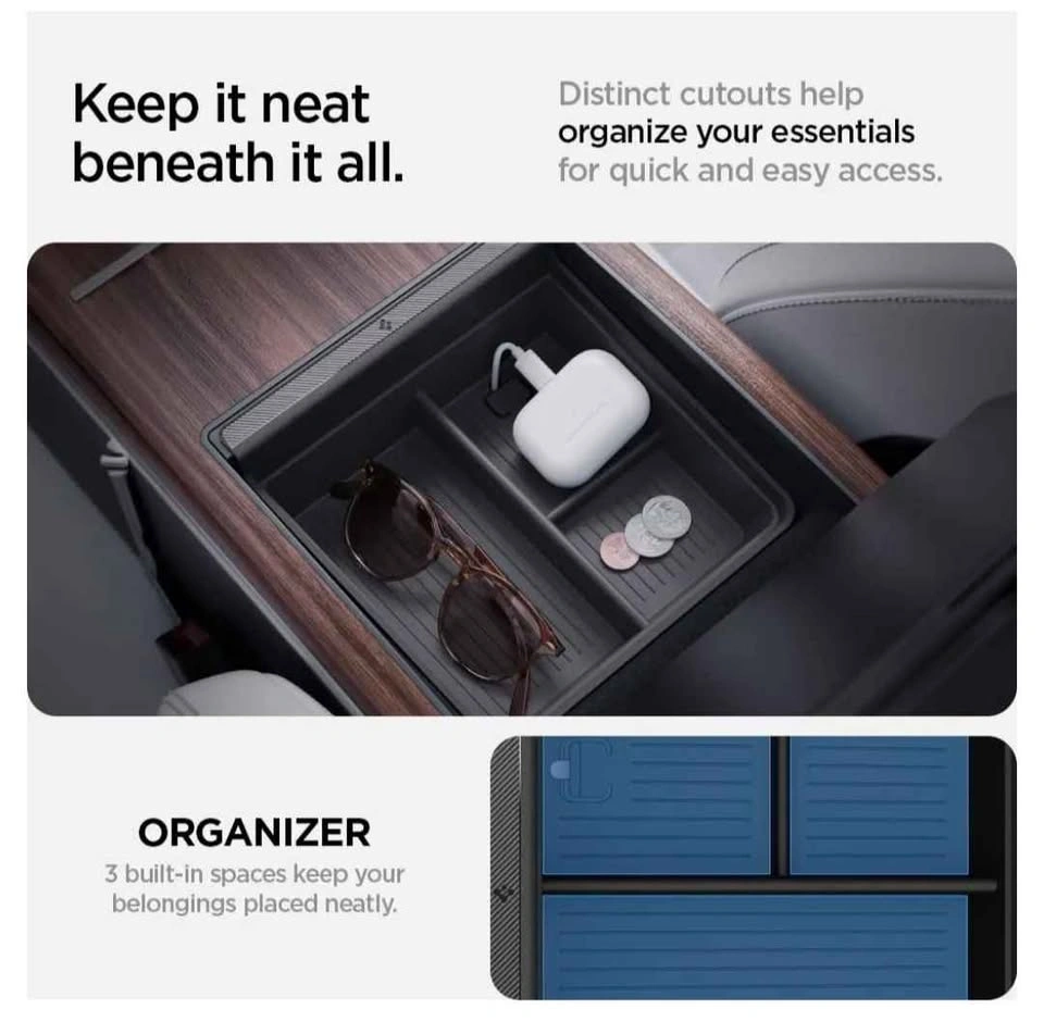 Spigen Console Organizer Tray for Tesla Model X & S - photo 3