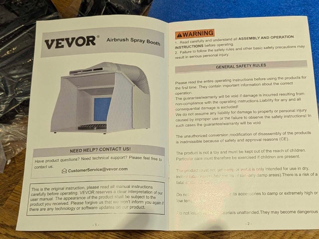 VEVOR Airbrush Spray Booth AH-310 - photo 3