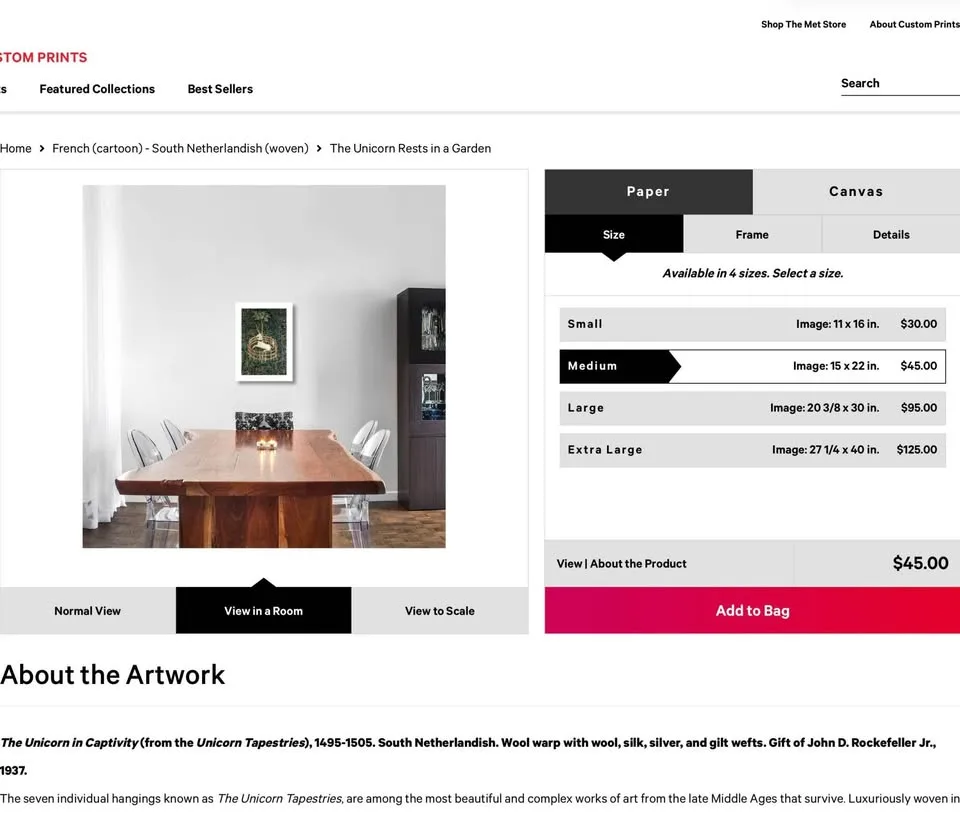 The Unicorn in Captivity – Art Print (Never Opened) image indicator(4)