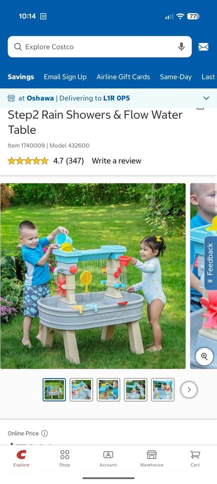 Step2 Costco Water Table with Rechargeable Electric Pump & Toys - photo 2