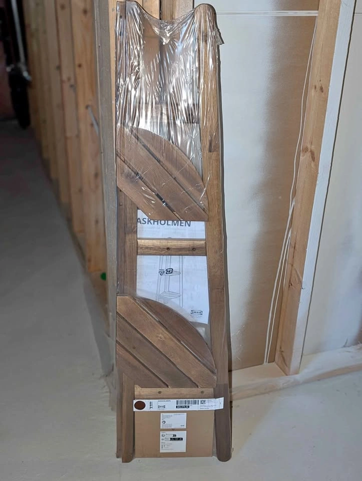Pair of IKEA ASKHOLMEN Acacia Wood 3-Tier Plant Stands
