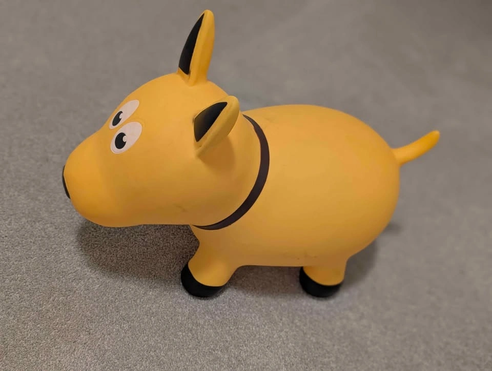 Farm Hoppers Inflatable Bouncy Dog Toy for Toddlers (Yellow) - photo 2