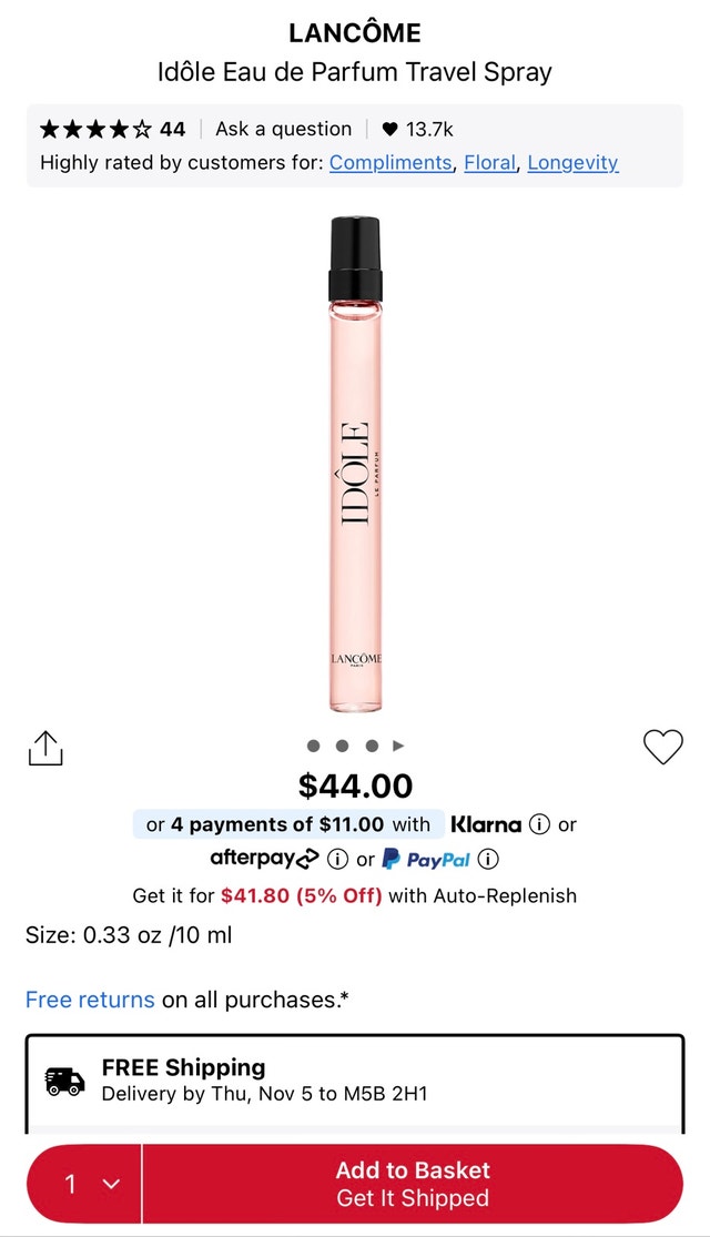 New Lancôme Idôle Perfume + Lip Gloss Bundle - photo 2