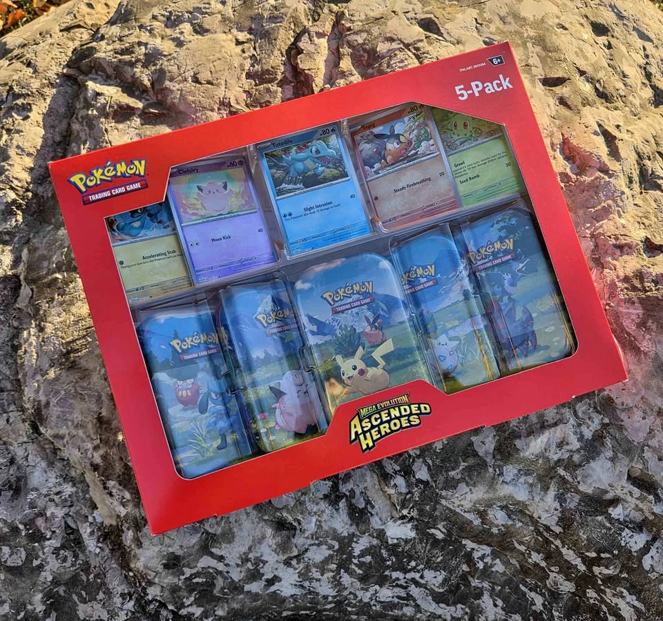 Pokémon TCG Mega Evolution Ascended Heroes 5-Pack Mini Tins