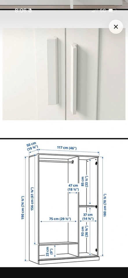 IKEA BRIMNES Wardrobe with 3 doors - photo 4
