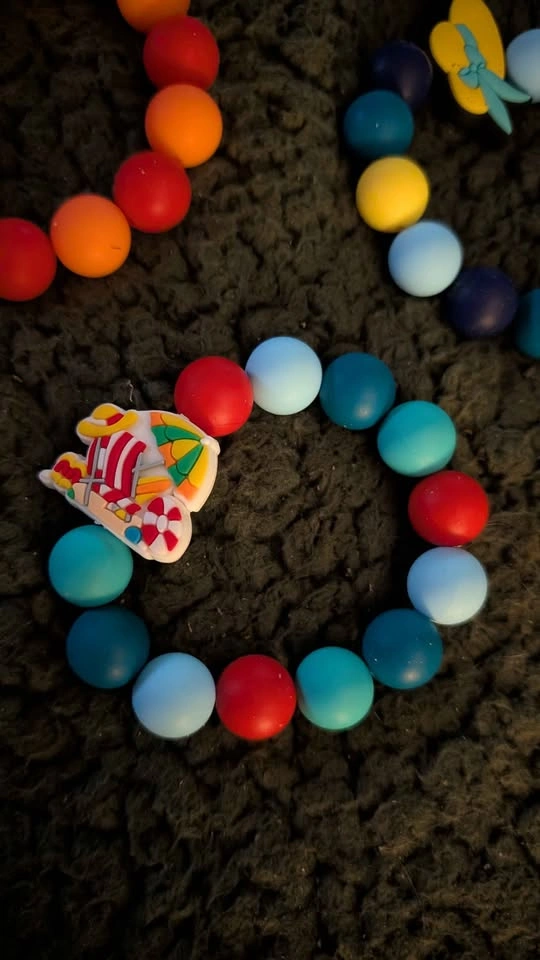 Silicone bead key ring holder - photo 2