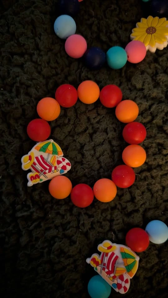 Silicone bead key ring holder - photo 3