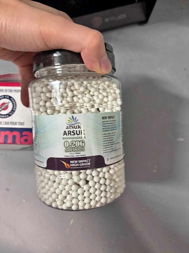 ARSUK 0.20g Biodegradable Airsoft BBs - 5000 Rounds