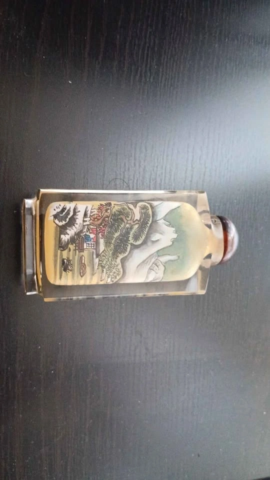 Vintage Chinese Hand Painted Glass Bottles - Set of 3 - photo 4