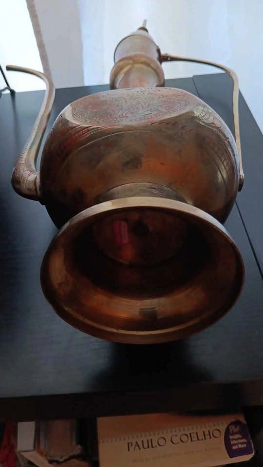 Vintage Solid Brass Hand Engraved Dallah - photo 5