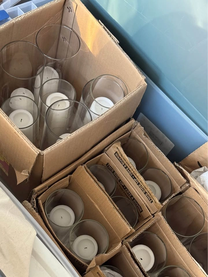 98 Votives, Candle Vases with used Candles - photo 2