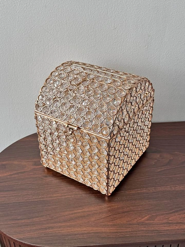 Crystal Card Box for Weddings, Showers, and Events