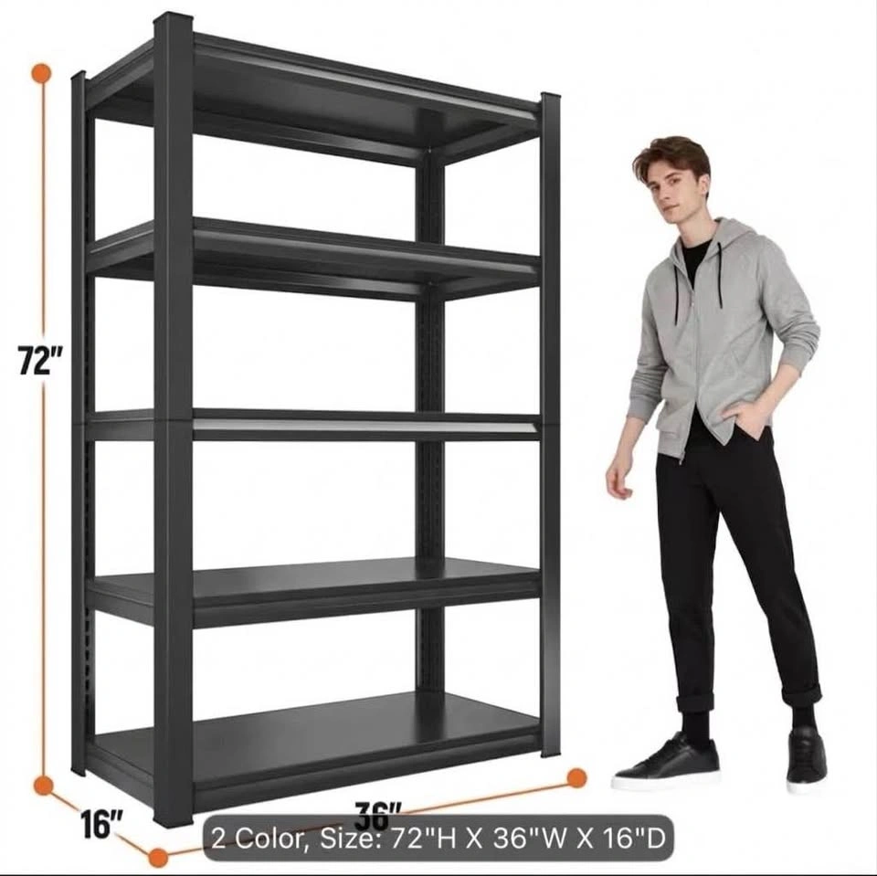 3000 lbs, Heavy Duty Metal Garage Shelving Unit - 72" height