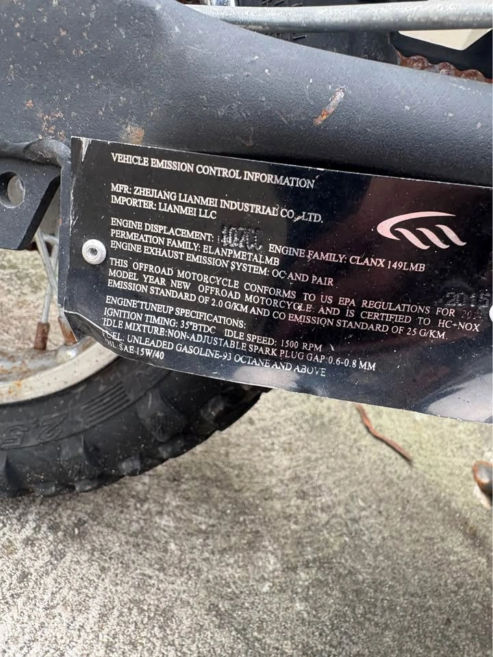 110cc Pitbike -not running may just need spark plug. - photo 4