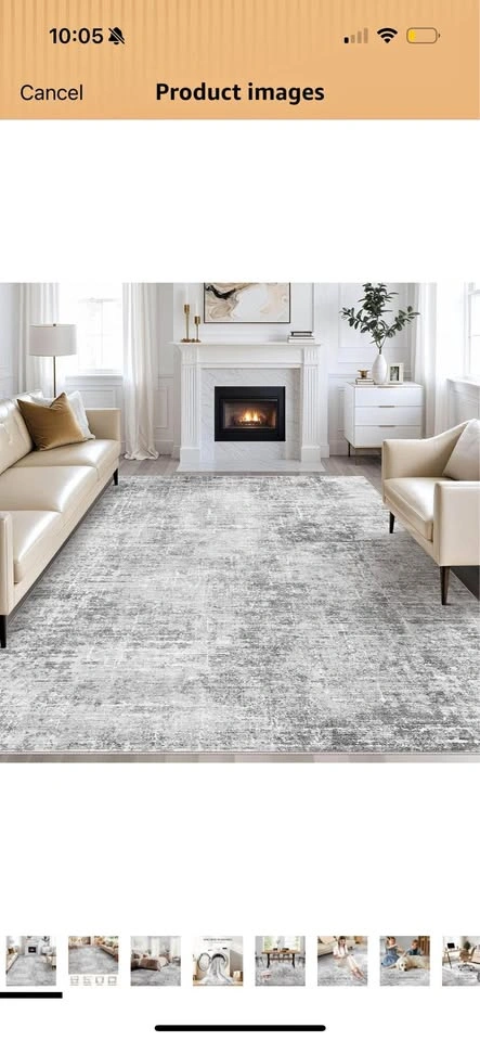 Kakania® Abstract Area Rug - Grey/White 10x12