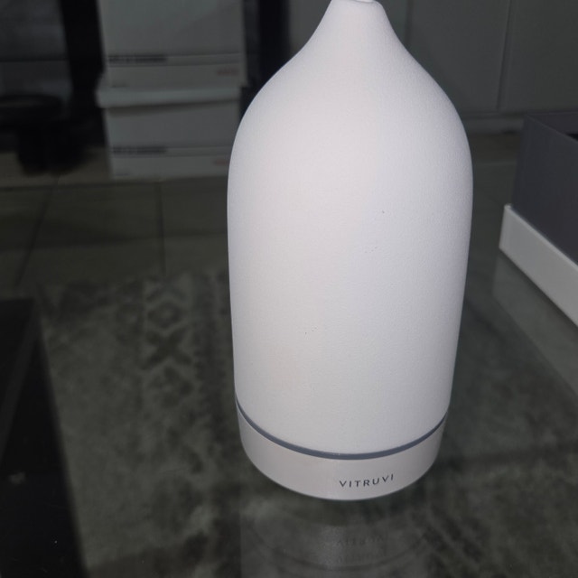 Brand New Vitruvi Stone Essential Oil Diffuser – White – $50