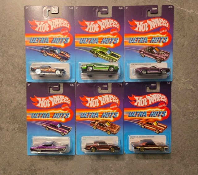 HOT WHEELS ULTRA HOTS – 6 Collectible Muscle Cars
