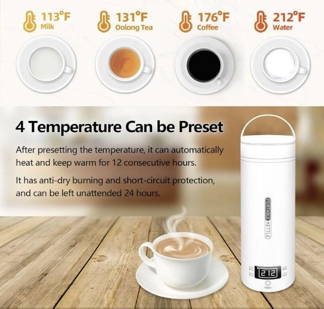 Portable Electric Kettle 400ml 304 Stainless Steel - photo 3