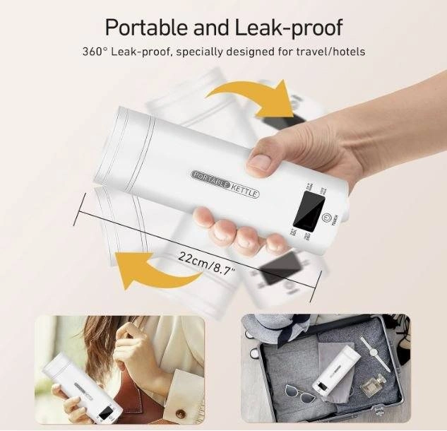 Portable Electric Kettle 400ml 304 Stainless Steel - photo 4