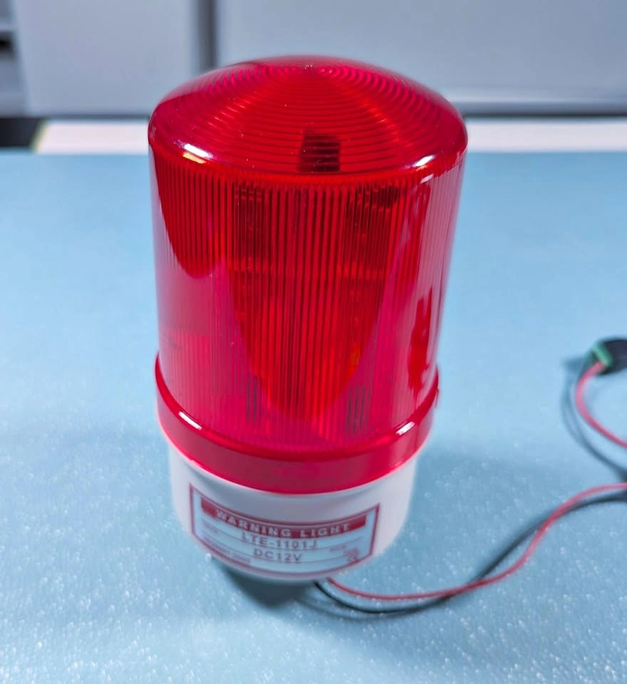 LED Flash Rotating Warning Lamp Buzzer 90dB DC 12V
