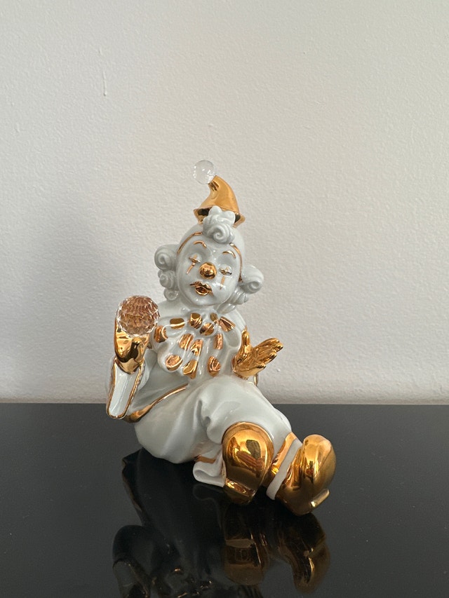 RG Porcellane (Collezione R.G.) Capodimonte Limoges clown figure